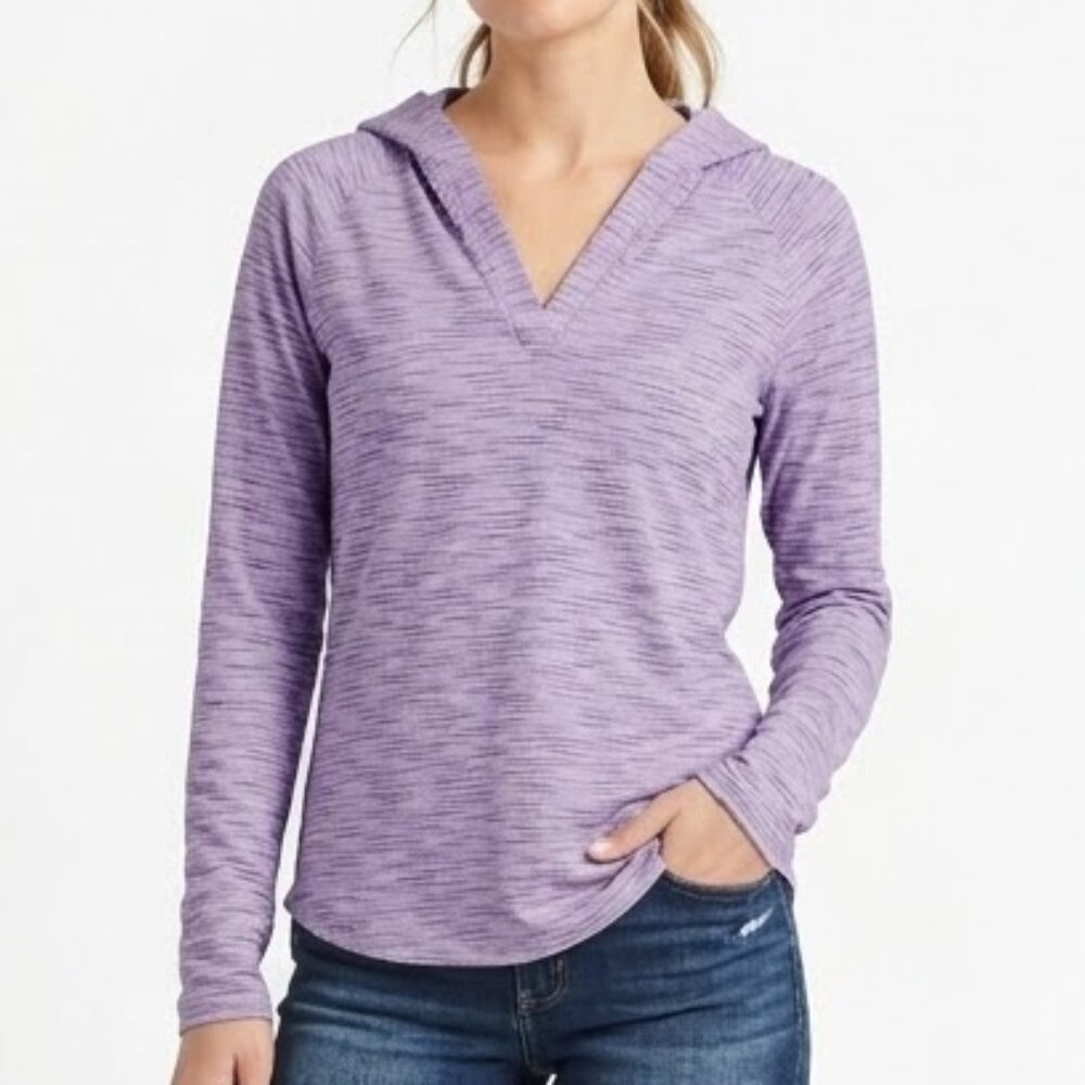 Joe Fresh Women Purple Long Sleeve Lightweight Yoga Hoodie V-neck size XS NWT
